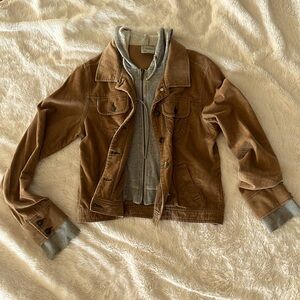 Y2K Corduroy hoodie jacket